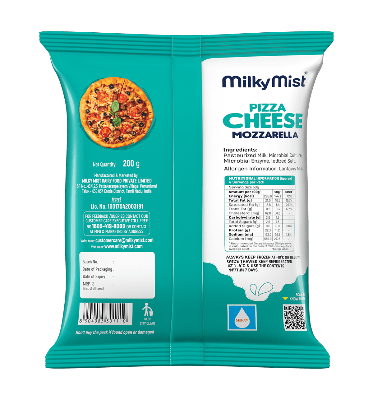 Buy Milky Mist Mozzarella Diced Online (200 g x 3) At Best Price