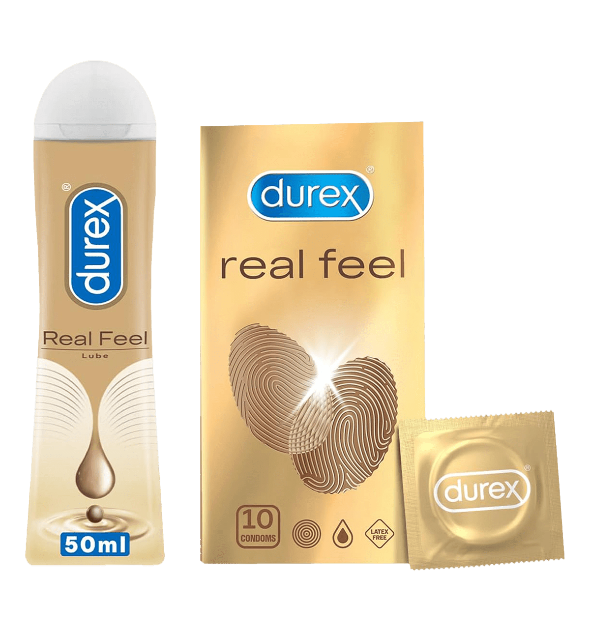 Buy Real Feel Condom and Long-Lasting Lube combo. Online (1 combo) At ...