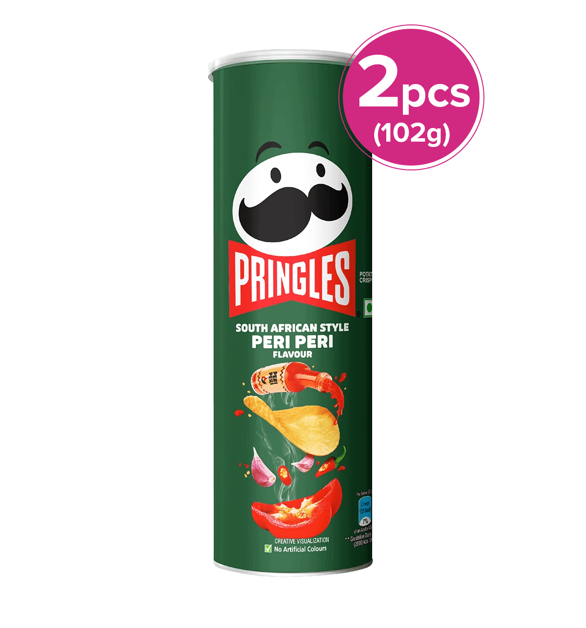 Buy Pringles Pringles Potato Chips Peri Peri Flavour 2 pieces Online At ...