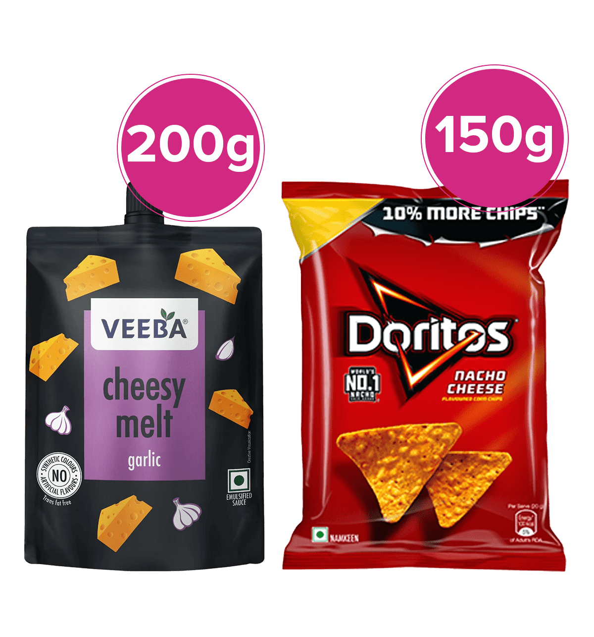 Buy Veeba Veeba Cheesy Melt Cheddar Cheesy Spread & Dressing Doritos ...