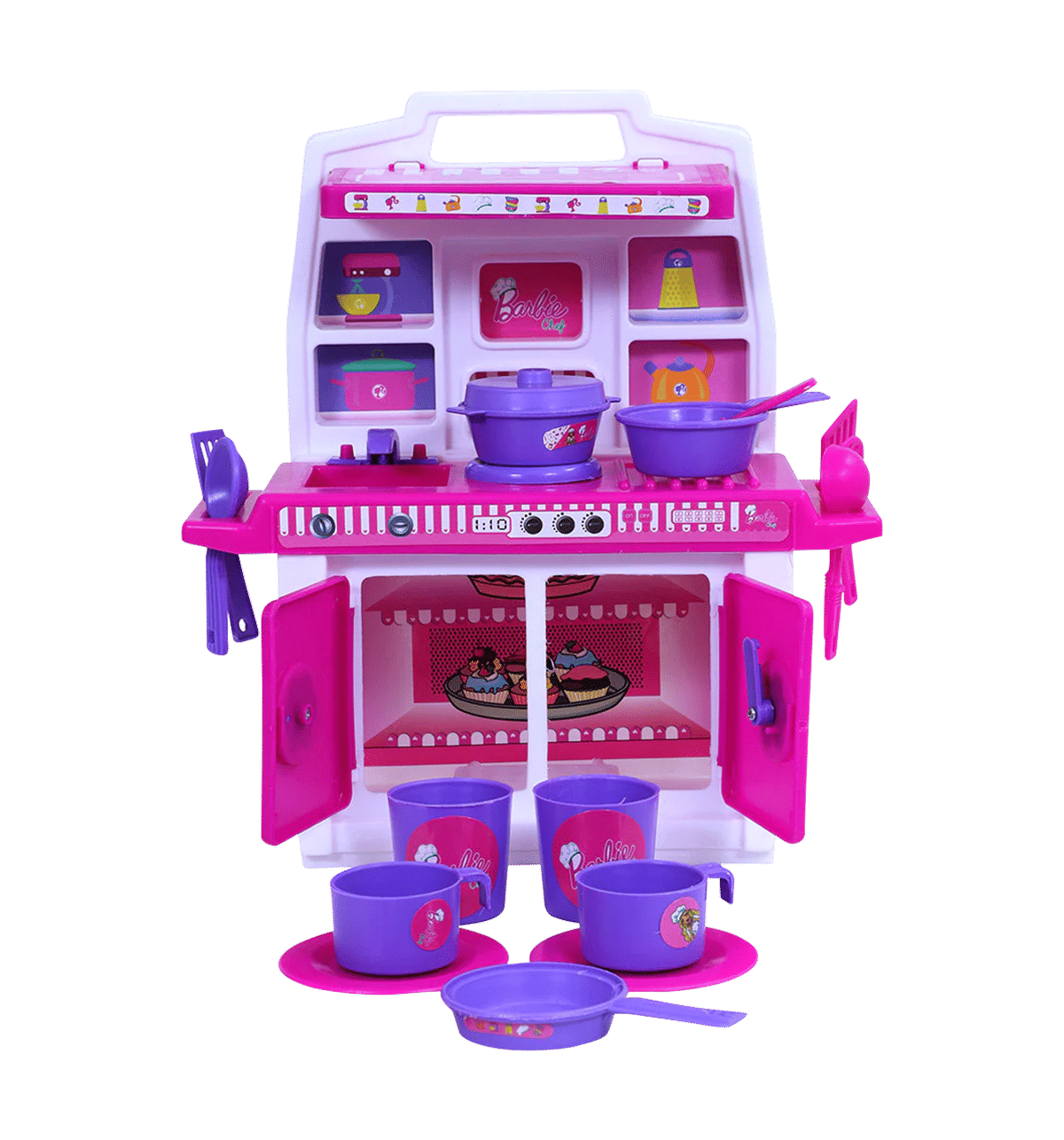 Barbie pink kitchen set sale