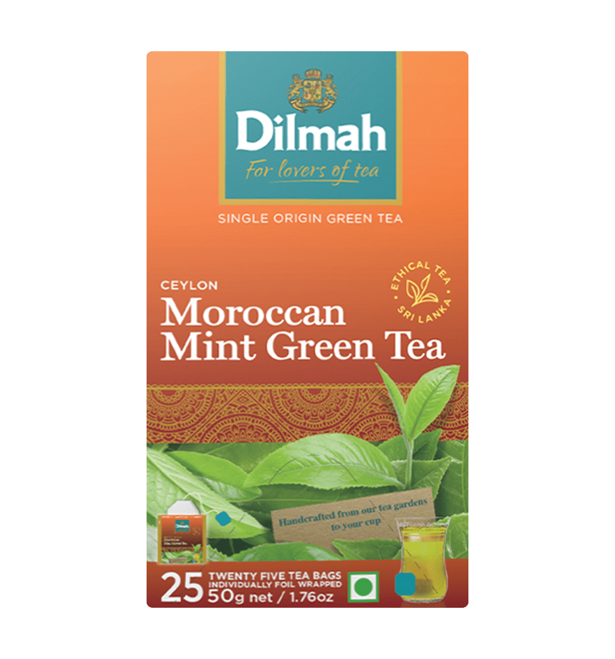 Buy Dilmah Tea Pure Ceylon Green Tea With Moroccan Mint undefined ...