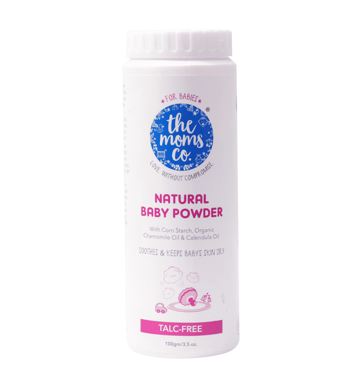 The Moms Co Natural Baby Powder (Corn Starch, Chamomile Oil Calendula Oil)