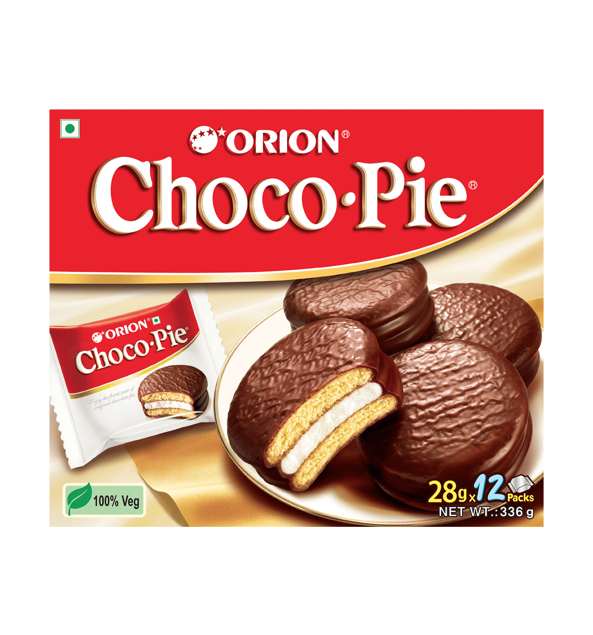 Buy Orion Orion Choco Pie Chocolate Coated Soft Biscuits 12 pieces ...
