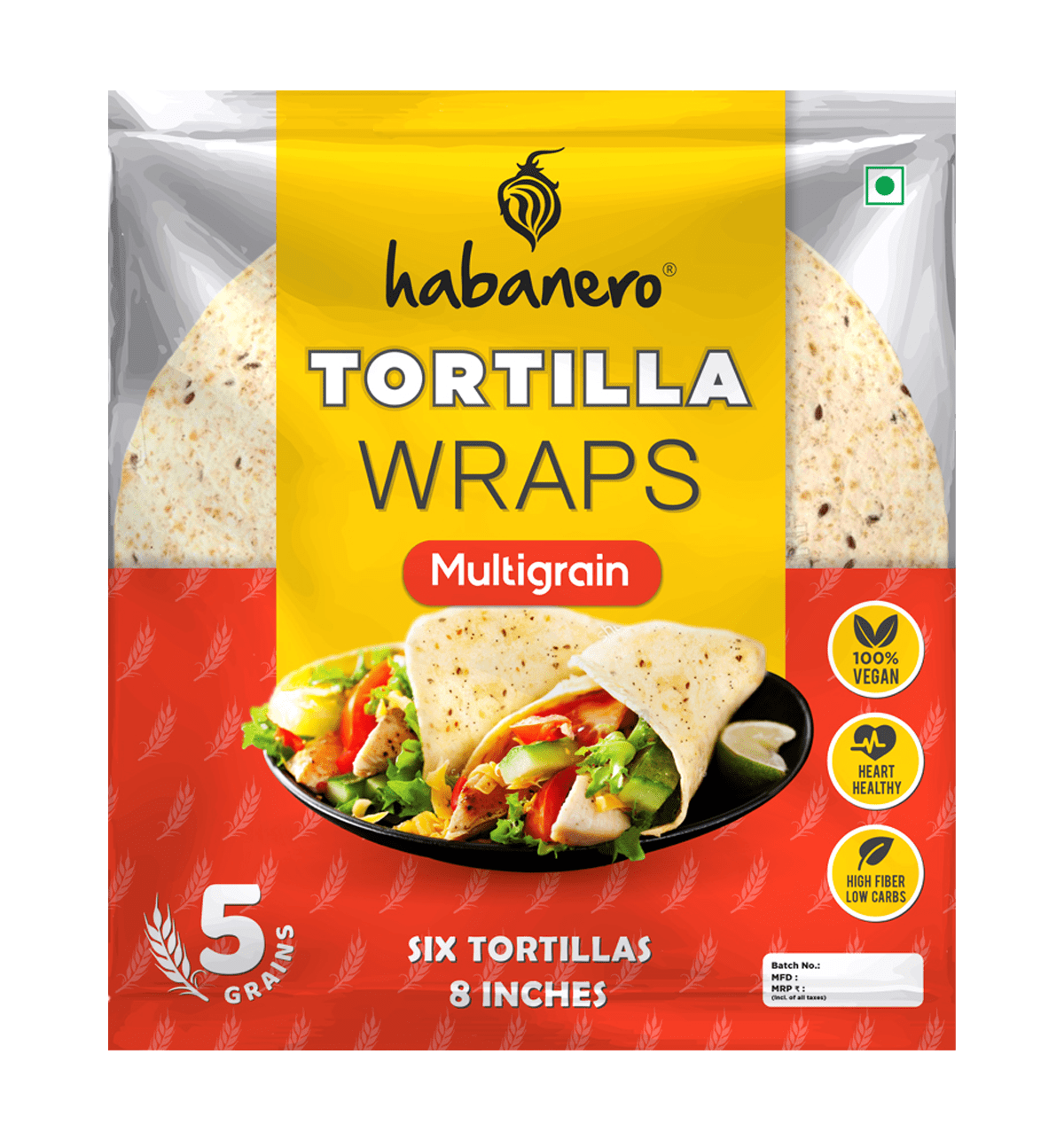Buy Habanero Habanero Multigrain Tortilla Wraps Best For Burrito 2